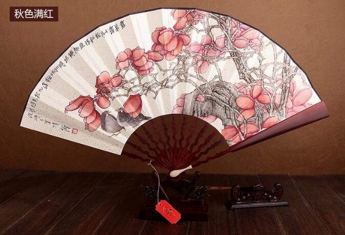 家佳樂(lè)文學(xué)紅木手繪折扇圖片