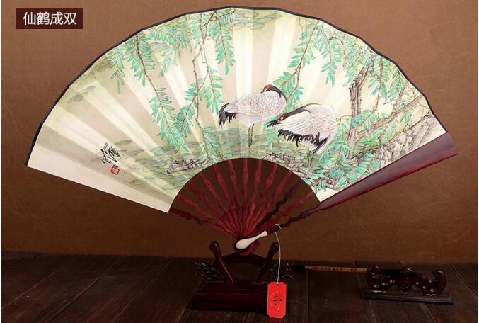 家佳樂(lè)文學(xué)紅木手繪折扇圖片