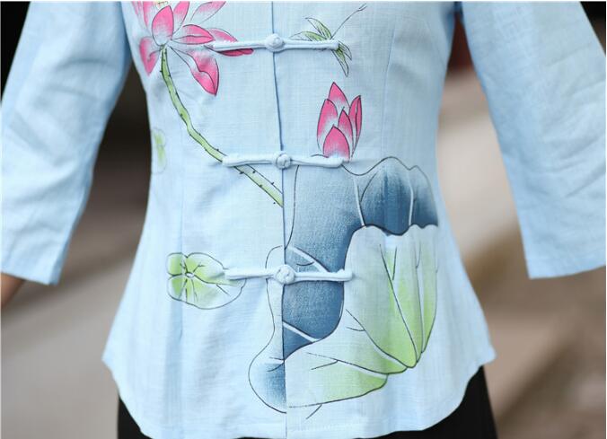 夏天復古立領(lǐng)旗袍唐裝