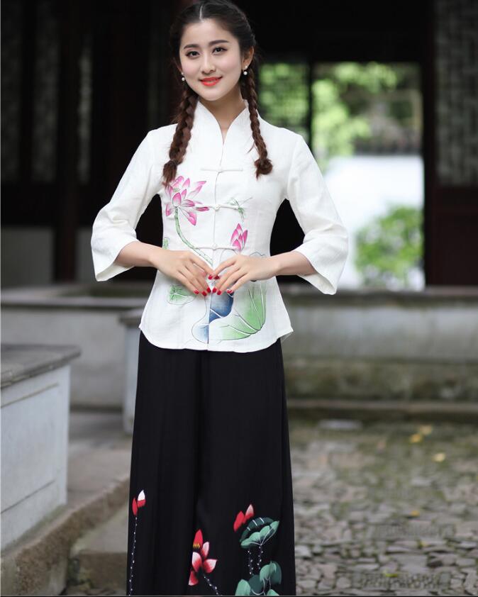 夏天復古立領(lǐng)旗袍唐裝