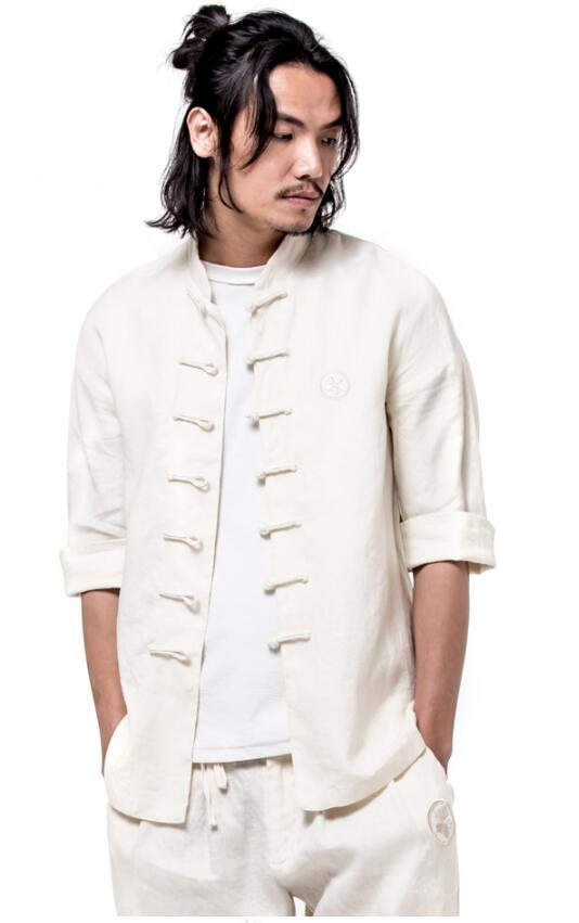 家佳樂文學(xué)復(fù)古刺繡男士唐裝