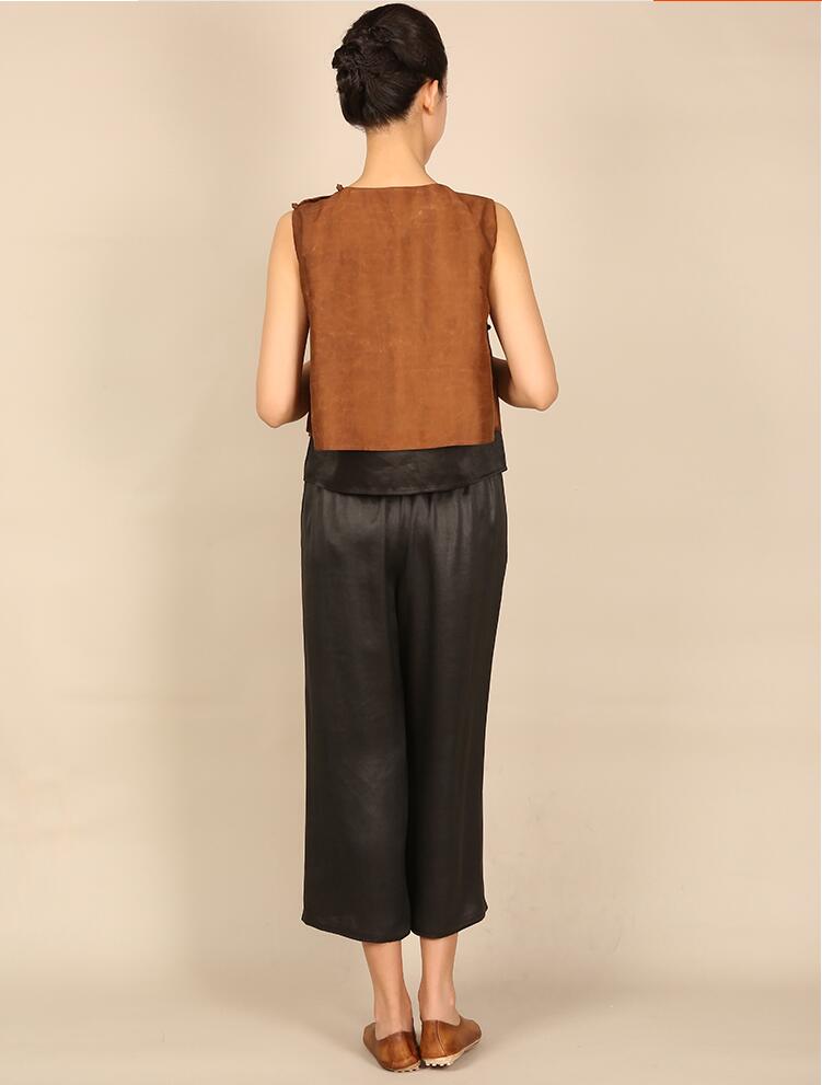 家佳樂文學(xué)中式背心女士唐裝