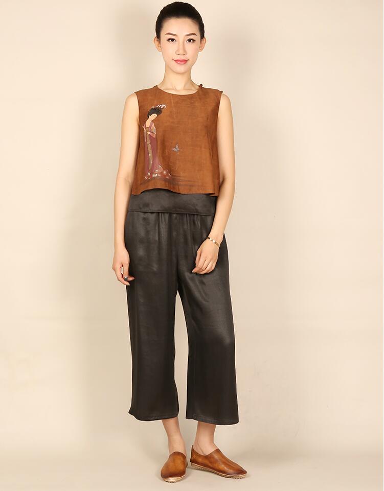 家佳樂文學(xué)中式背心女士唐裝