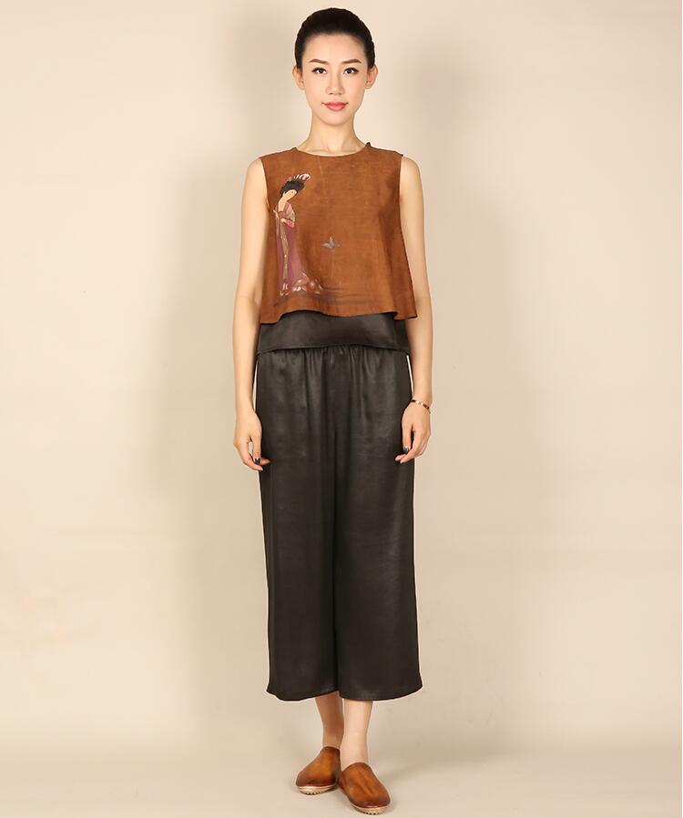 家佳樂文學(xué)中式背心女士唐裝