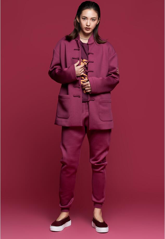 家佳樂文學(xué)泰卦印花女士唐裝