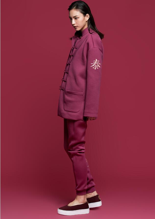 家佳樂文學(xué)泰卦印花女士唐裝