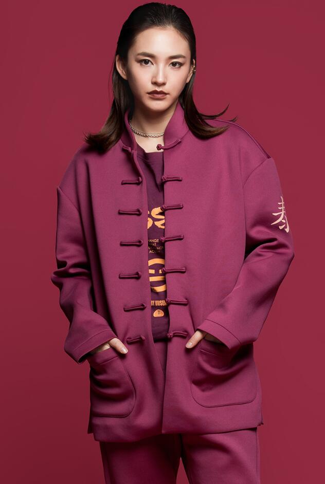 家佳樂文學(xué)泰卦印花女士唐裝