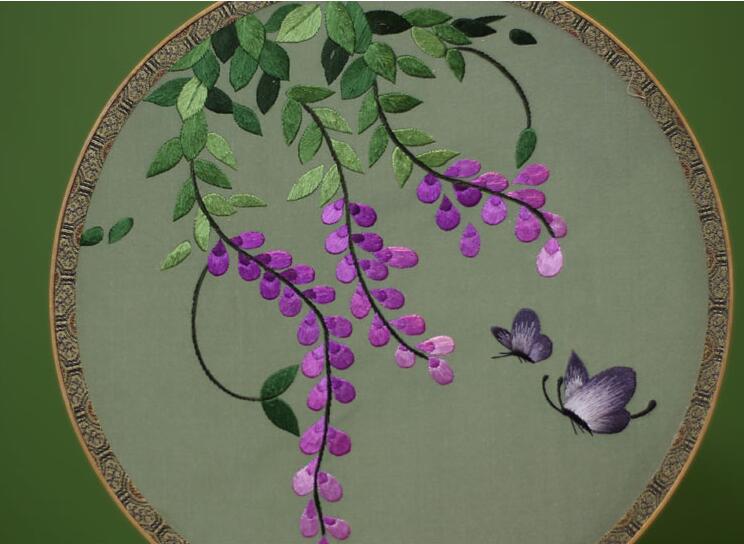 家佳樂(lè)文學(xué)蘇繡真絲團(tuán)扇