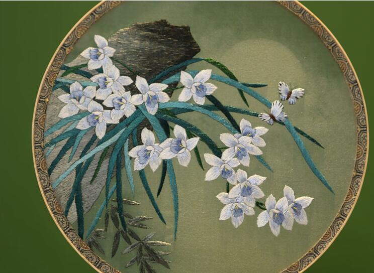 家佳樂(lè)文學(xué)蘇繡真絲團(tuán)扇