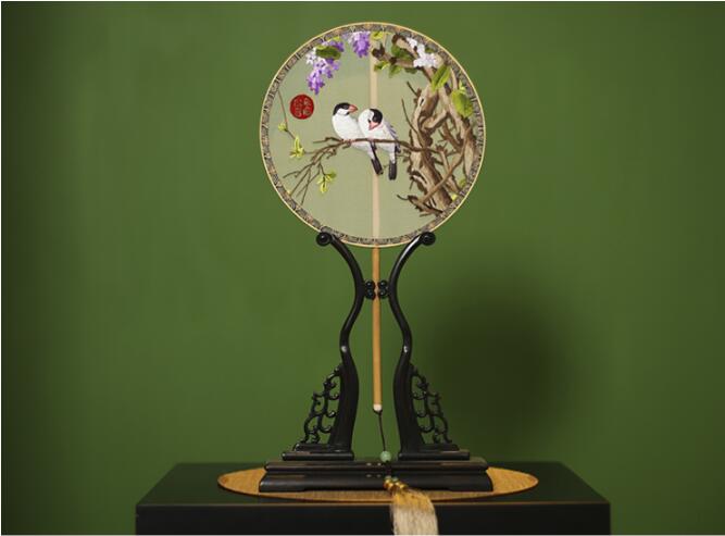 家佳樂(lè)文學(xué)蘇繡真絲扇