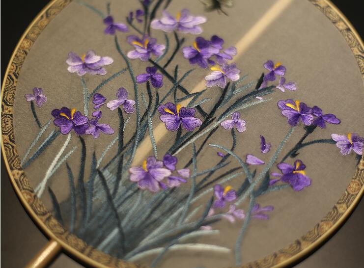 家佳樂文學(xué)刺繡真絲團(tuán)扇