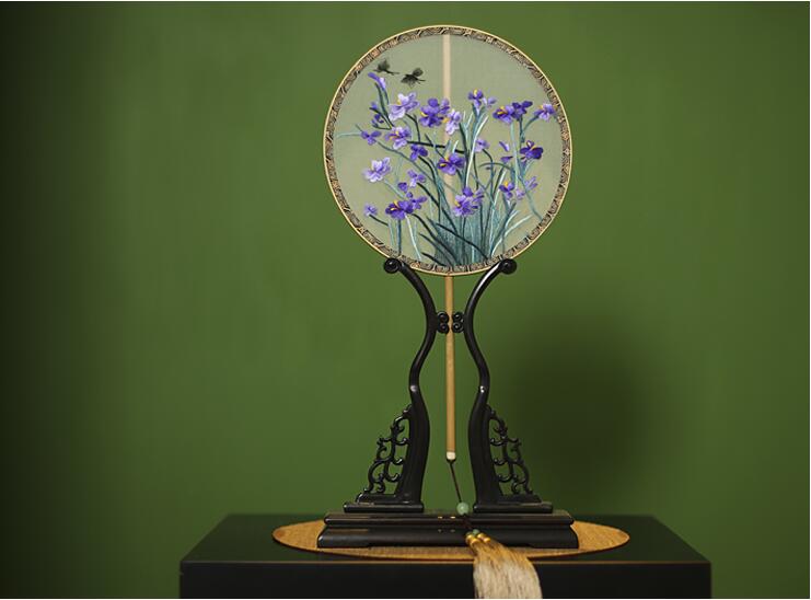 家佳樂文學(xué)刺繡真絲團(tuán)扇