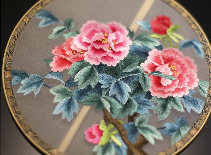 家佳樂文學(xué)刺繡真絲團(tuán)扇