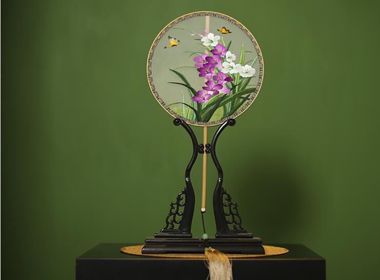 家佳樂文學(xué)刺繡真絲團(tuán)扇