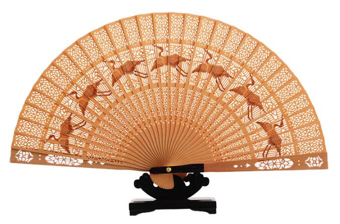 家佳樂文學紅檀香扇折扇圖片