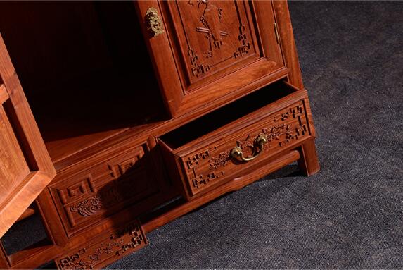 緬甸花梨木雕花古典中式柜子