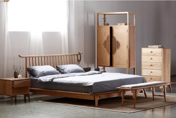 復(fù)古橡木中式柜子，五斗柜子圖片