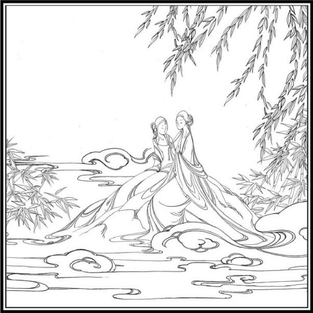 白蛇傳的故事，白蛇傳繪本插畫