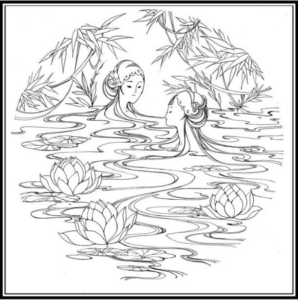 白蛇傳的故事，白蛇傳繪本插畫