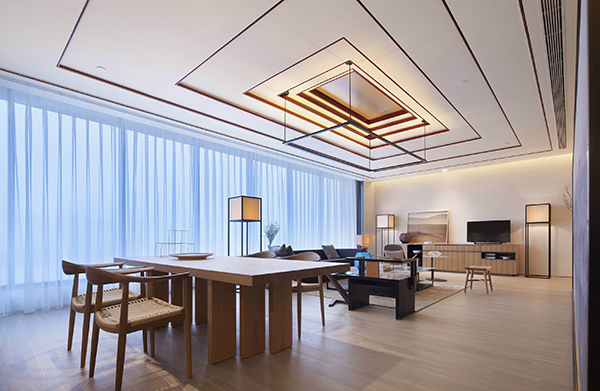 新中式風(fēng)格室內(nèi)裝修設(shè)計(jì)會(huì)舍樣圖