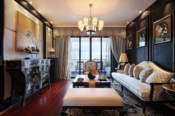 新中式風格會舍的裝修圖