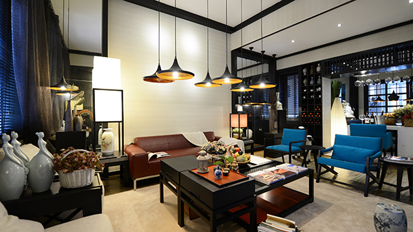 新中式裝修設計圖，會舍裝修圖