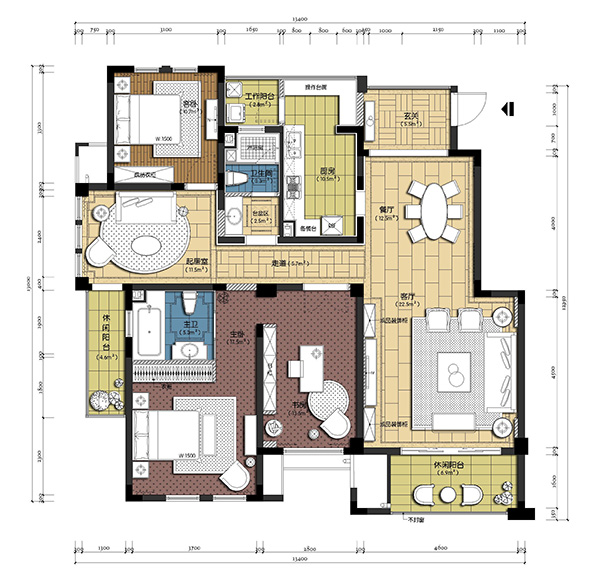 新中式裝修，會舍裝修設(shè)計(四)