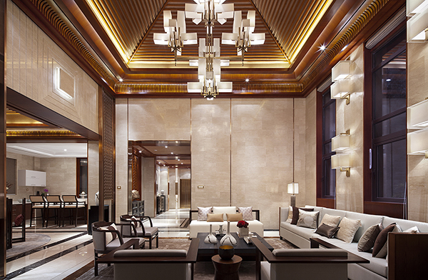 新中式裝修設(shè)計，會舍裝修設(shè)計圖(二)