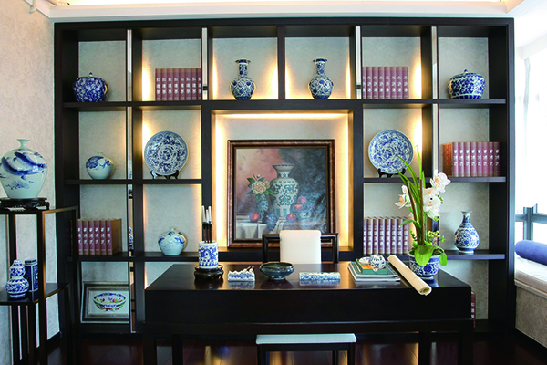 新中式別墅裝修設(shè)計(jì)，愛上青花瓷