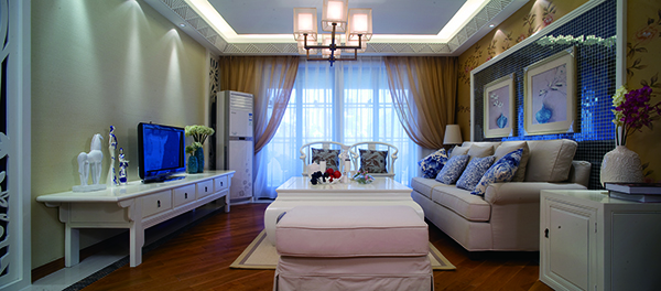 會舍裝修設計新中式裝修設計，金色港灣