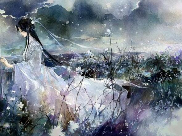 白衣女子，傾城傾國