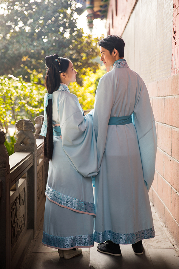 漢服 雙繞長曲裾直裾漢服