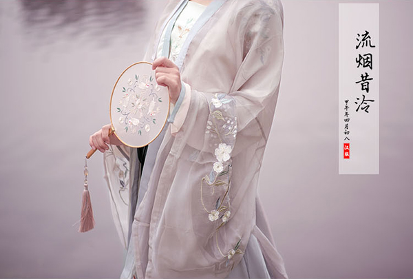 漢服 刺繡齊腰襦裙大袖衫