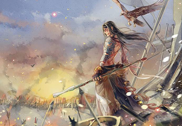 古風(fēng)圖片，戰(zhàn)場上的男子