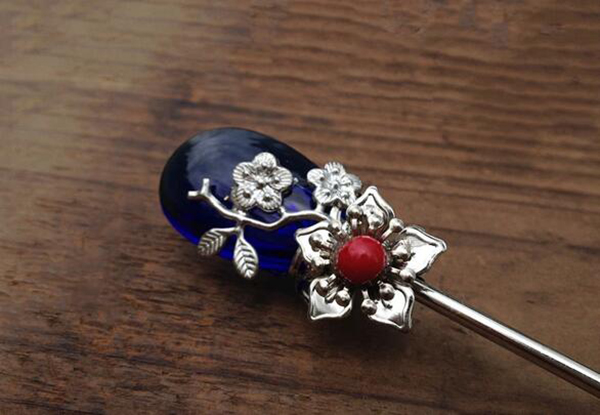 大水滴古典家佳樂文學(xué)盤發(fā)發(fā)簪單簪