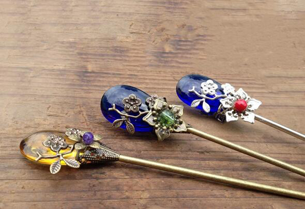 大水滴古典家佳樂文學(xué)盤發(fā)發(fā)簪單簪