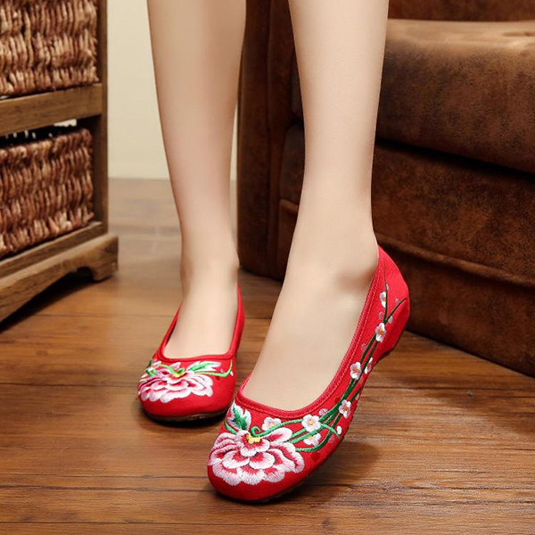 家佳樂(lè)文學(xué)繡花鞋 民族風(fēng)布鞋