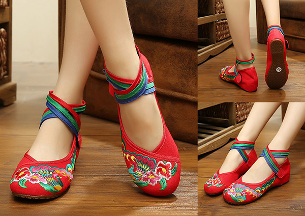 家佳樂(lè)文學(xué)繡花鞋 民族風(fēng)布鞋