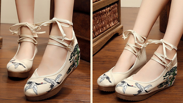 漢服鞋子 家佳樂文學古裝繡花鞋