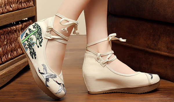 漢服鞋子 家佳樂文學古裝繡花鞋