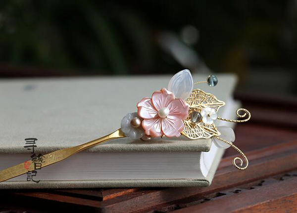 發(fā)簪步搖頭飾流蘇簪子