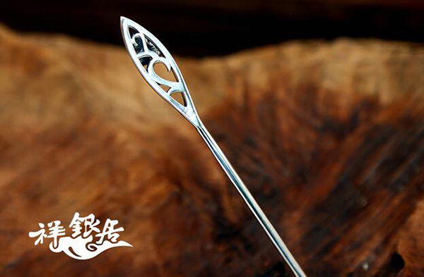 簡(jiǎn)約發(fā)簪 民族風(fēng)頭飾花朵銀簪