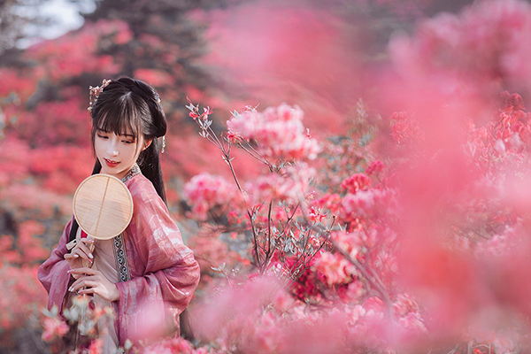 花不負(fù)儂，古裝女子攝影照片