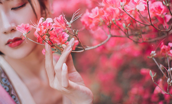 花不負(fù)儂，古裝女子攝影照片