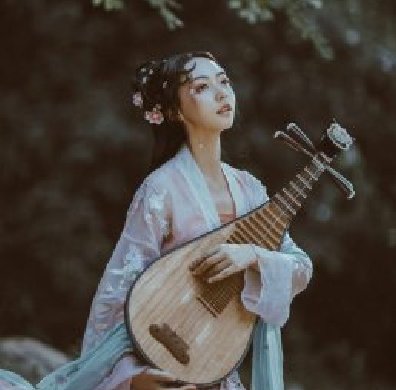 四款清新淡雅漢服，飄逸襦裙?jié)h服圖片