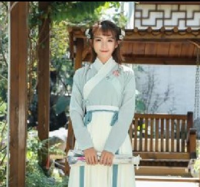 原創(chuàng)漢服清新仙女古裝，荷花刺繡齊胸襦裙