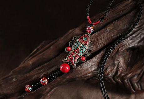 民族風(fēng)魚吊墜家佳樂文學(xué)毛衣鏈項(xiàng)鏈?zhǔn)罪? / data-fmGg=