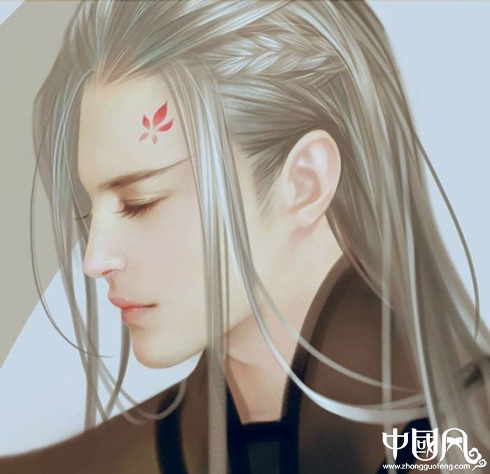 20張白發(fā)古風(fēng)美男圖集，滿頭銀發(fā)真的好迷人