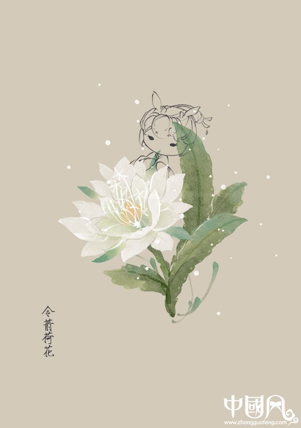 一組花與仙子古風(fēng)圖片，清新淡雅的古風(fēng)圖集