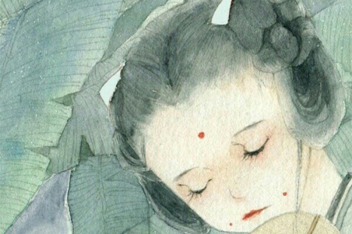 清雅風(fēng)格古典女生頭像，動漫水彩古風(fēng)頭像